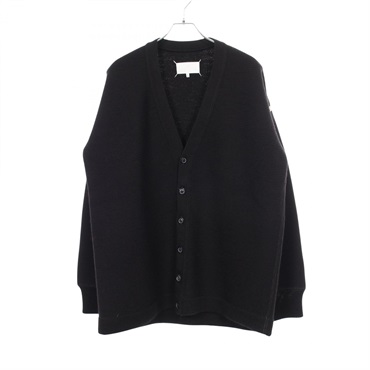 メゾン マルジェラ Four Stitches Detail Wool Zipper Cardigan ダメージ加工 カーディガン 衣料品 トップス メンズ