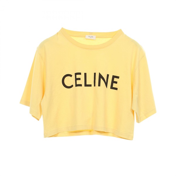 セリーヌ ロゴプリント クロップド 半袖Tシャツ 衣料品 トップス レディース 2X761671Q