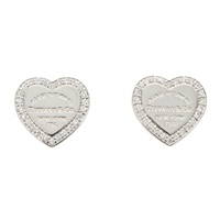ティファニー タイタン ダイヤモンドピアス 再出品 【中古】 ティファニー(TIFFANY＆CO)ティファニー リターントゥハ ート ダイヤ