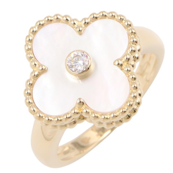 ミミちゃんヴァンクリーフ アルハンブラ リング　マザーオブパール ヴァンクリーフ＆アーペル(Van Cleef & Arpels)ヴァンクリーフ