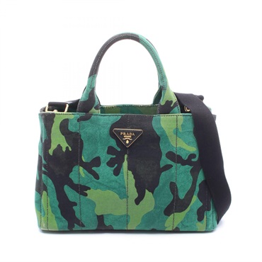 プラダ CANAPA カナパ カモフラージュ 2WAY トートバッグ バッグ レディース 1BG155