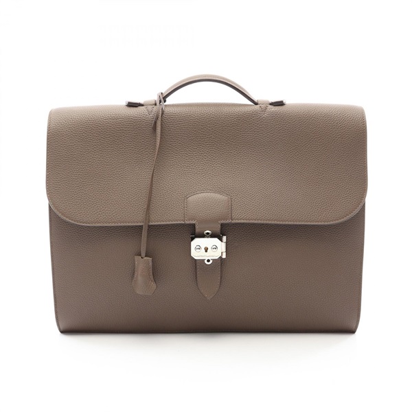 エルメス(HERMES)エルメス サックアデペッシュ38 トープ ビジネス