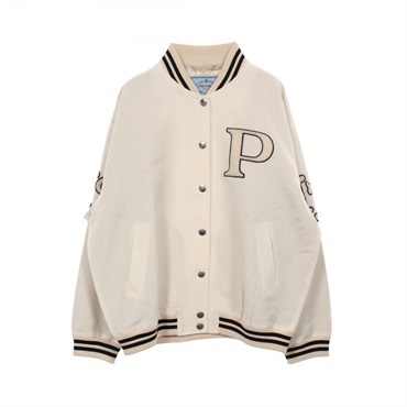 プラダ KID MOHAIR BOMBER JACKET パッチデザイン  ブルゾン 衣料品 アウター レディース P521PR