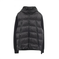 モンクレール(MONCLER)モンクレール ニット切替 フード付き ダウン