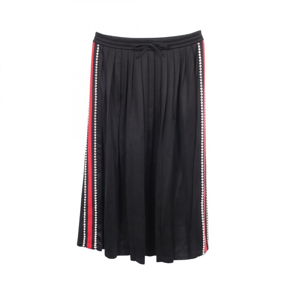 グッチ(GUCCI)グッチ サイドライン ビジュー プリーツ ジャージー