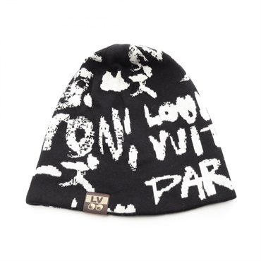 ルイ・ヴィトン LOUIS VUITTON × NIGO LVフィット スクリブル リバーシブル ニットキャップ 帽子 メンズ M5278A