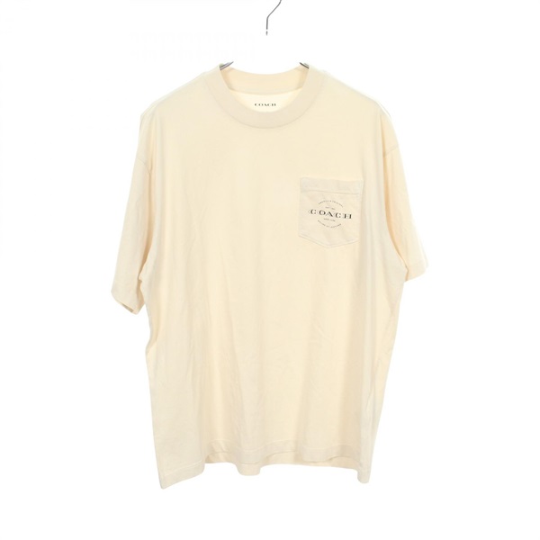 コーチ ロゴプリント ポケット付き 半袖Tシャツ 衣料品 トップス レディース CF816