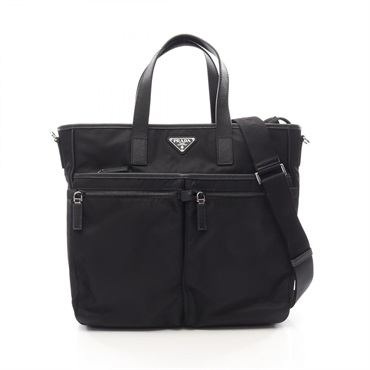 プラダ TESSUTO+SAFFIANO 2WAY トートバッグ バッグ メンズ レディース 2VG860
