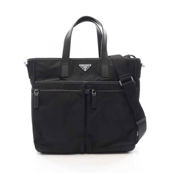 プラダ TESSUTO+SAFFIANO 2WAY トートバッグ バッグ メンズ レディース 2VG860