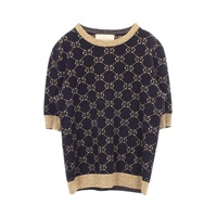 グッチ(GUCCI)グッチ GGコットンラメ 半袖 ニット 衣料品 トップス