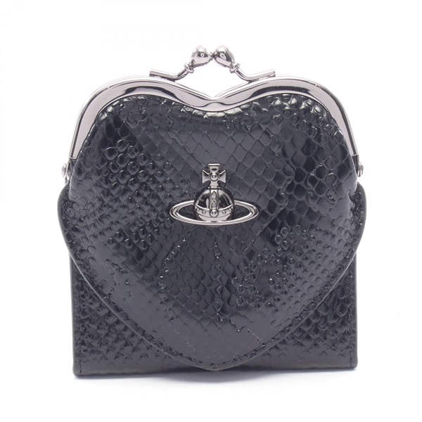 ヴィヴィアンウエストウッド HEART FRAME WALLET クロコ型押し コインケース 財布 レディース S5115003PWL00D7N204