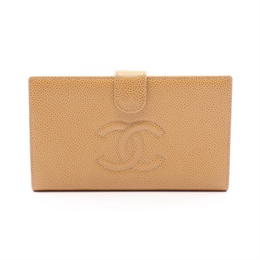 シャネル ココマーク がま口 二つ折り長財布 財布 レディース
