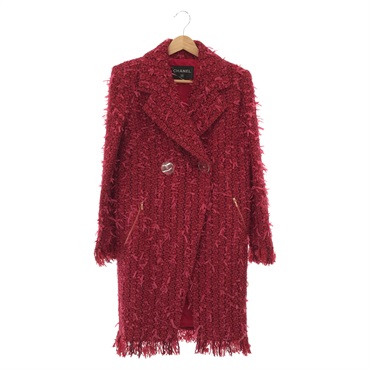 CHANEL ツイード ヴィンテージ コート 中古・古着通販】CHANEL (シャネル) ツイードロングコート
