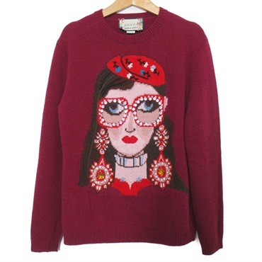グッチ(GUCCI)グッチ ニット 女性柄 ニット 衣料品 トップス