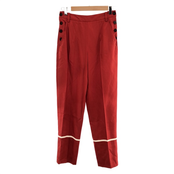 エルメスHermes （パンツ ウール）タック入りワイド ガウチョパンツ