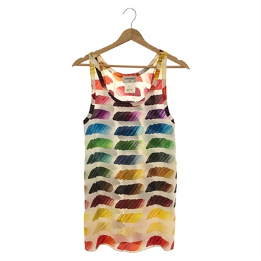 【美品・付属品付き】シャネル☆総柄入りキャミソール アイスクリーム ブランドロゴ 美品・付属品付き】シャネル☆総柄入りキャミソール アイス