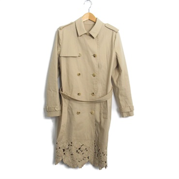 名作　ヴァレンチノ  バタフライ　刺繍　トレンチ　コート　ジャケット　48 M 名作ヴァレンチノ バタフライ刺繍トレンチコートジャケット48 M