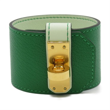 ✨本日限定‼️エルメスレザー ツイストデザインブレスレット✨エルメス刻印有 エルメス(HERMES)エルメス レザーブレスレット 《ケリー