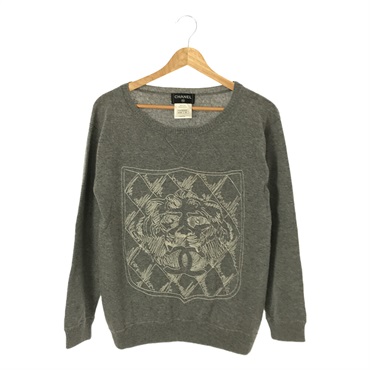 CHANEL トップス シャネル セーター CHANEL ブラック マルチカラー 花柄 カシミア