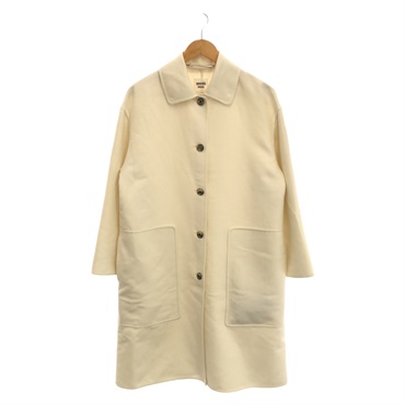 【未使用級】HERMES エルメスカシミヤフード付コート ベージュアイボリー 未使用級】HERMES エルメスカシミヤフード付コート ベージュ