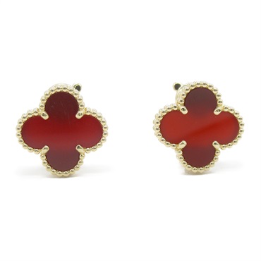 ヴァンクリーフアンドアーペル ヴィンテージアルハンブラ カーネリアン イヤリング ヴァンクリーフ＆アーペル(Van Cleef & Arpels)ヴァンクリーフ