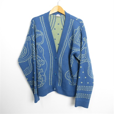 美品　HERMES エルメス　ニット　ロゴ　ネイビー ボタン付　カーディガン エルメス(HERMES)エルメス ニット カーディガン カーディガン 衣料品