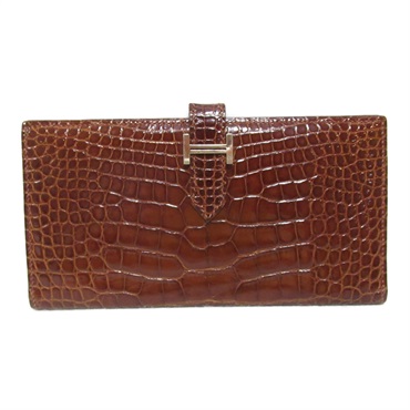 HERMES 二つ折り財布 ブラウン エルメス(HERMES)エルメス ベアン 二つ折り財布 二つ折り財布 財布