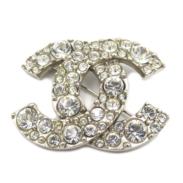 シャネル(CHANEL)シャネル ココマークCCラインストーン ブローチ