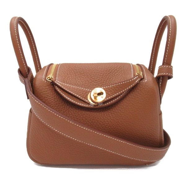 エルメス(HERMES)エルメス リンディミニ ゴールド ショルダーバッグ  