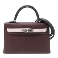 エルメス(HERMES)エルメス ミニケリー2 外縫いトリコロール ルージュ  