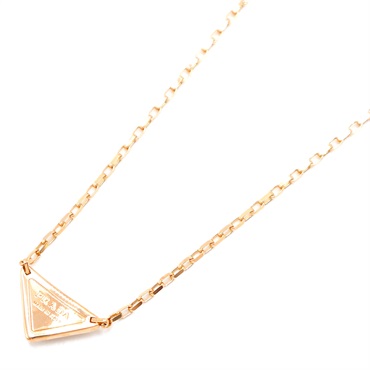 PRADA プラダ　トライアングル ネックレス ブラック プラダ(PRADA)プラダ ミニトライアングルペンダント付