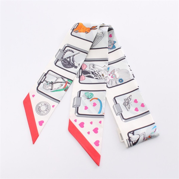 エルメス(HERMES)エルメス ツイリー HERMES STORY リボン スカーフ  