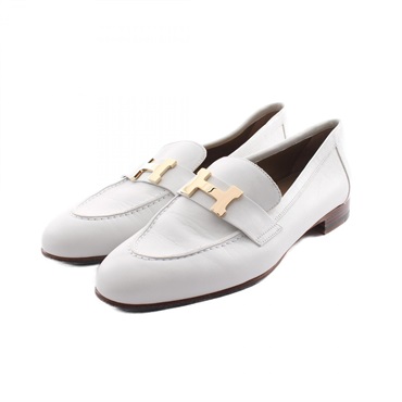 HERMES エルメス　モカシンパリ　38.5 ホワイト モカシン 《パリ》 | Hermès - エルメス-公式サイト