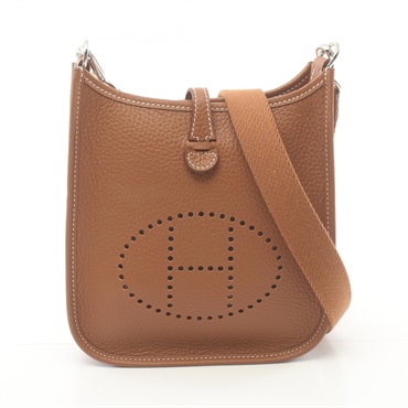 【美品】HERMES エルメス エブリンTPM ゴールド W刻 インナーバッグ付 エルメス(HERMES)エヴリンTPM ゴールド ショルダーバッグ