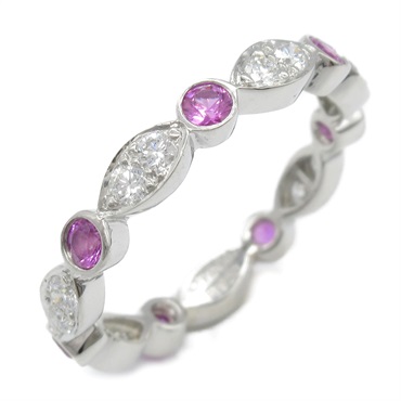 ティファニーSV925ピンクサファイア ティファニー TIFFANY＆CO リング プラチナ/ピンク Pt950/ピンク