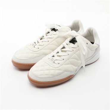 シャネル ファブリック スニーカー マトラッセ アイボリー ベージュ 37