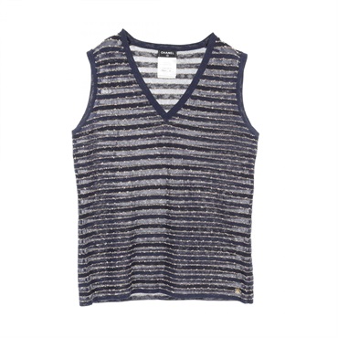 トップス CHANEL CHANEL】シャネル『ニット 半袖ワンピース size42』P37829K02547 10C