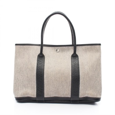 ⭐️ 極美品 エルメス ガーデンパーティ PM トートバッグ ブラック 鑑定済 HERMES エルメス ガーデンパーティPM トートバッグ レザー ブラック