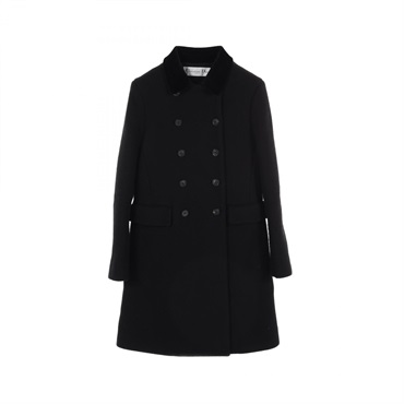 Dior ディオール　CD 千鳥格子柄　黒　コート　アンゴラ　レディース　M Dior ディオール CD 千鳥格子柄 黒 コート アンゴラ レディース