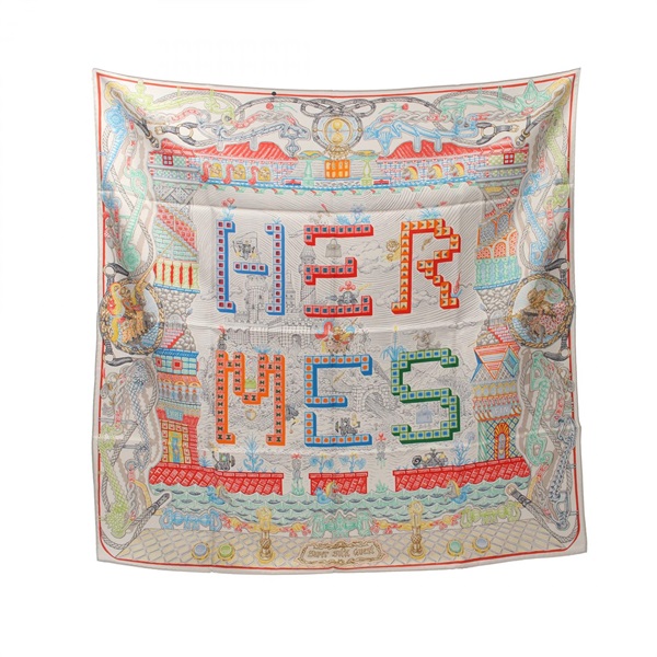 エルメス(HERMES)エルメス カレ90 SUPER SILK QUEST スカーフ 衣料品