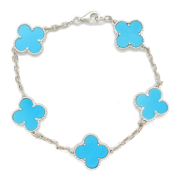 Van Cleef &amp; Arpels ヴァンクリーフ＆アーペル アルハンブラ 336574 ターコイズ K18WG【中古】 Van Cleef & Arpels - ヴァンクリーフアーペル ヴィンテージ