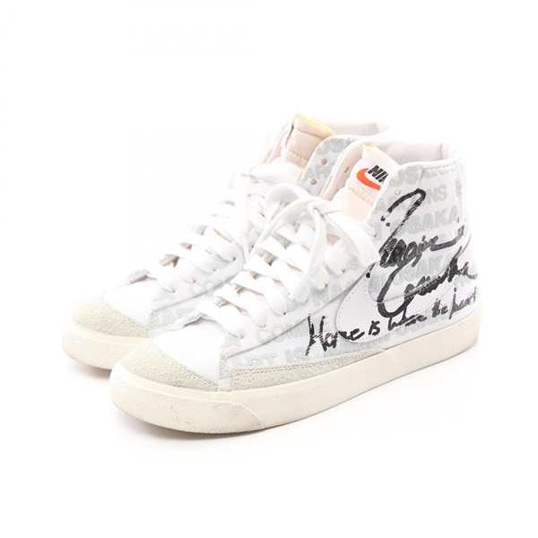 ナイキ NIKE NIKE × COMME des GARCONS HOMME × NAOMI OSAKA BLAZER MID VNTG スニーカー 靴 キャンバス レザー スウェード メンズ レディース ホワイト系 / グレー系 【中古】 ナイキ(NIKE)ナイキ NIKE × COMME des GARCONS HOMME × NAOMI OSAKA