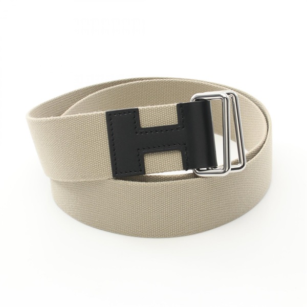 エルメス HERMES ノマド40 ベルト 衣料品 キャンバス レザー Z刻印（2021年製造） レディース グリーン系 / ブラウン系 【中古】 エルメス(HERMES)エルメス ノマド40 ベルト 衣料品 メンズ