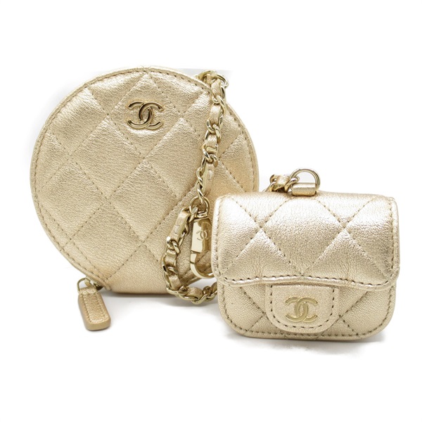 シャネル マトラッセ コインケース&AirPodsケース コインケース 財布 レディース