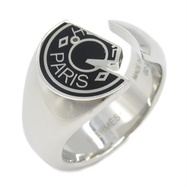 新品未使用 HERMES エルメス カルーゼル　リング 60 ブラック 指輪 エルメス リング カルーゼル #60 箱 袋 - メルカリ