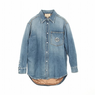 グッチ(GUCCI)グッチ WASHED ORGANIC DENIM SHIRT デニムジャケット