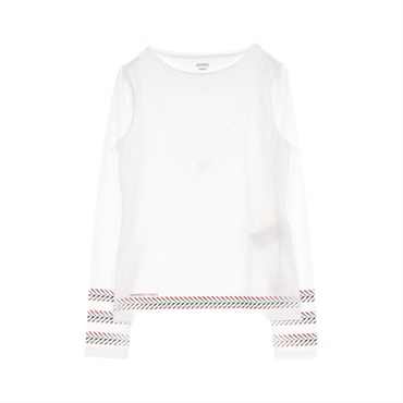 エルメス カルトゥッシュ シェヴロン カットソー 衣料品 トップス レディース 5E4633DA