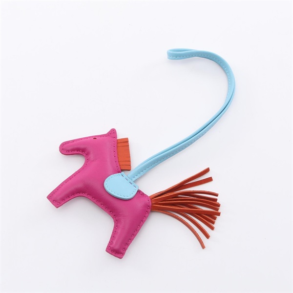 エルメス ロデオPM ローズパープル カーネリアン セレステ チャーム アクセサリー レディース