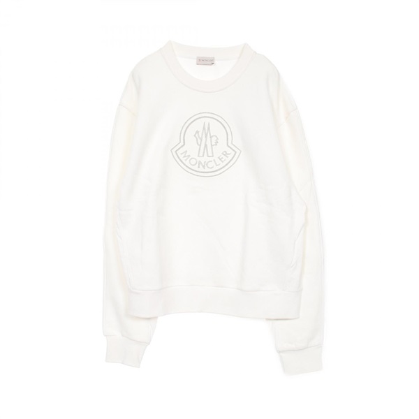 モンクレール　トレーナー　14A レディースMくらい　ホワイト系　スエット モンクレール(MONCLER)モンクレール スウェット 衣料品 トップス