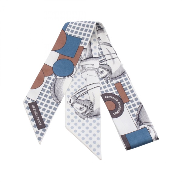 エルメス(HERMES)エルメス ツイリー CAVALIER EN FORMES スカーフ 衣料  